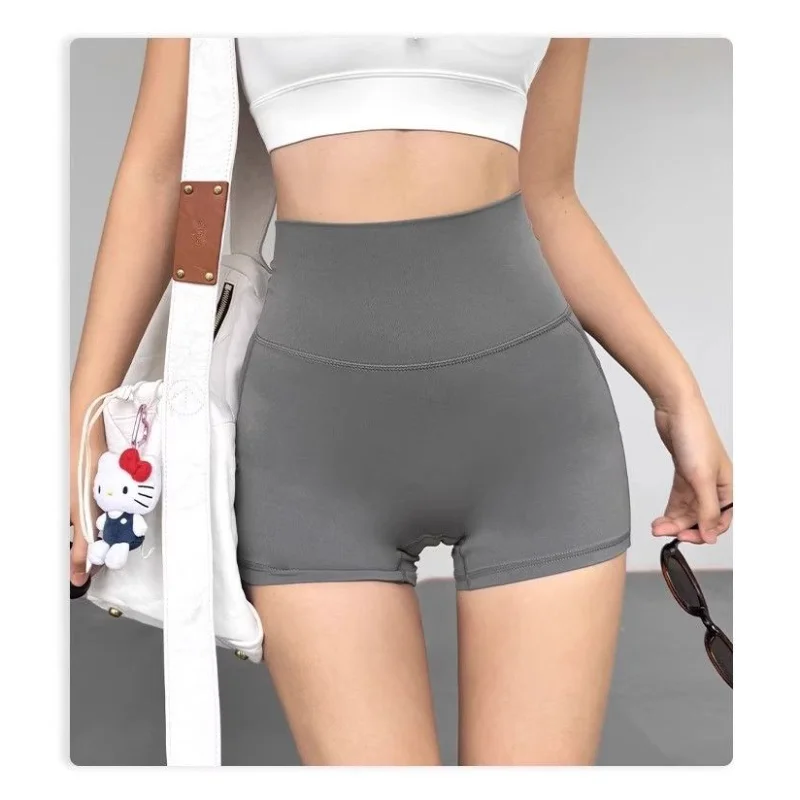 여성용 새로운 스티치 탄성 하이 웨이스트 패션 솔리드 컬러 다용도 캐주얼 슬림 반바지