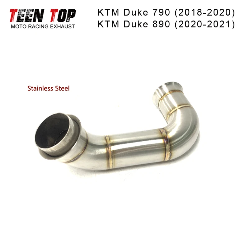 For KTM Duke 790 Duke 890 Middle Connect Link Pipe Steel 2018-2021 Motorcycle Exhaust Middle Link Pipe Connect