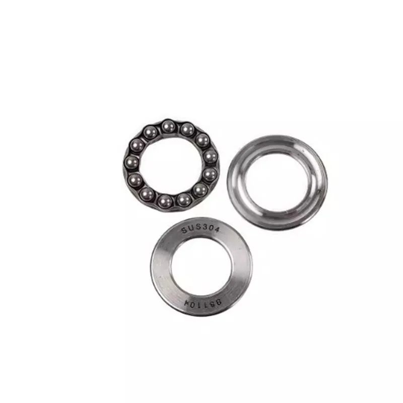 1 Buah Bantalan Bola Dorong Aksial Bidang 316/304 Stainless Steel S51100 S51101 S51102 S51103 S51104 S51105 S51106