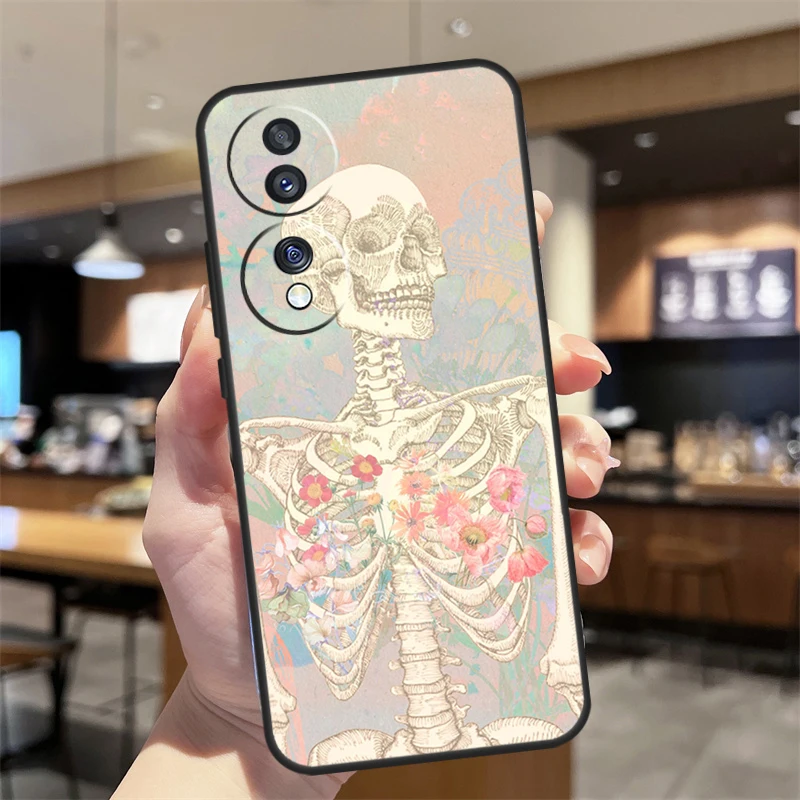 Medical Skeleton Anatomy Cover For Huawei P30 P50 Pro P20 P40 Lite P Smart 2019 Nova 5T Honor X9a 50 70 X7 X8 Case