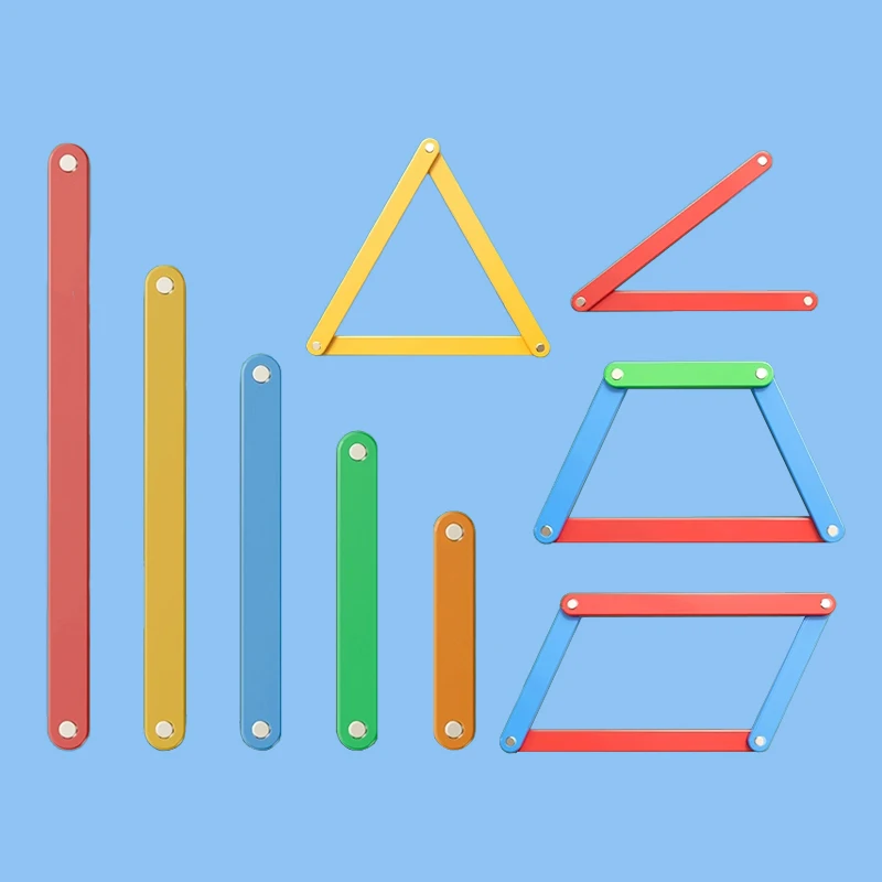 Children Magnetic Block Math Toys Teaching Aids Geometric Shape Puzzle Educational Game Montessori Learning Wooden Toy Preschool