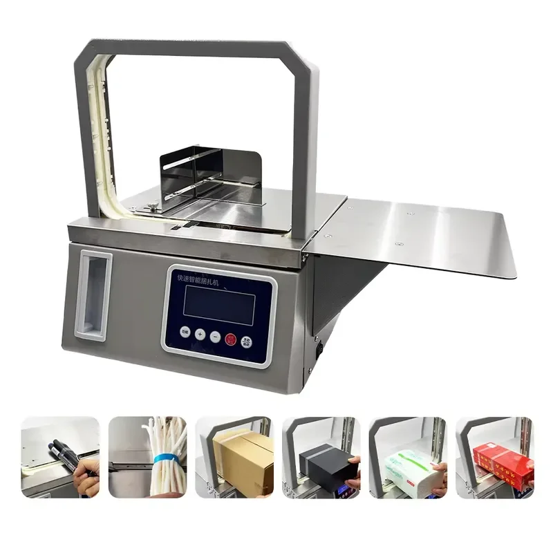 CE Portable Automatic Strapping Machine Intelligent Assembly Equipment Small Electric Packing Tool with 1 Year Warranty