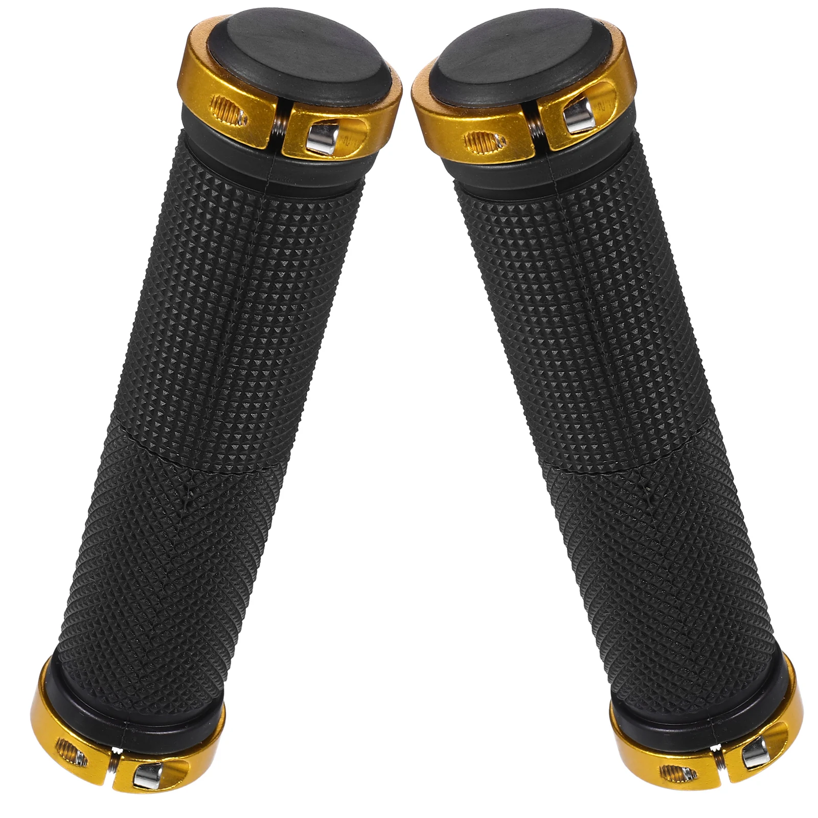 

Aluminum Alloy Bicycle Grips for Mountain Bike H lebars White Rubber Cover Non Slip Bike Parts Accessories Sports Cycle