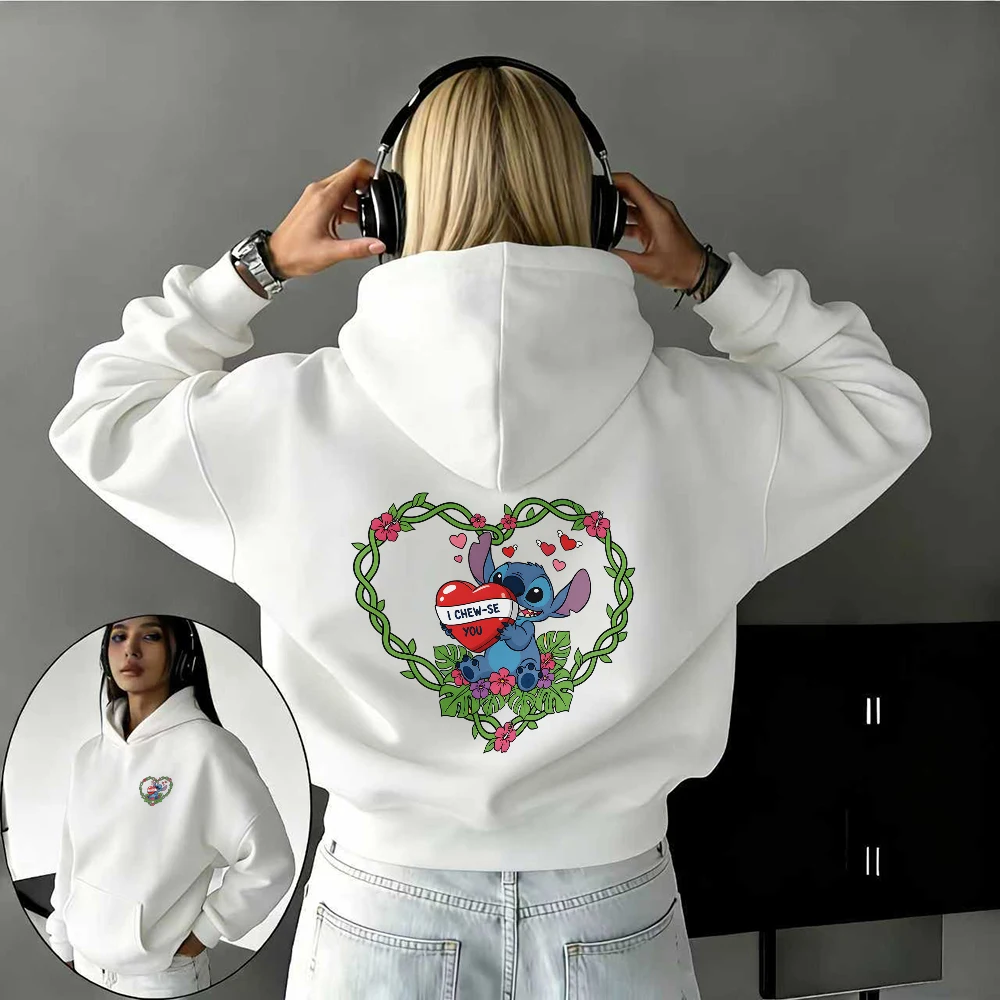 

Осенне-зимний свитшот с принтом Disney CHEW-SE Word из 100% чистого хлопка для мужчин и женщин, повседневный теплый топ на открытом воздухе