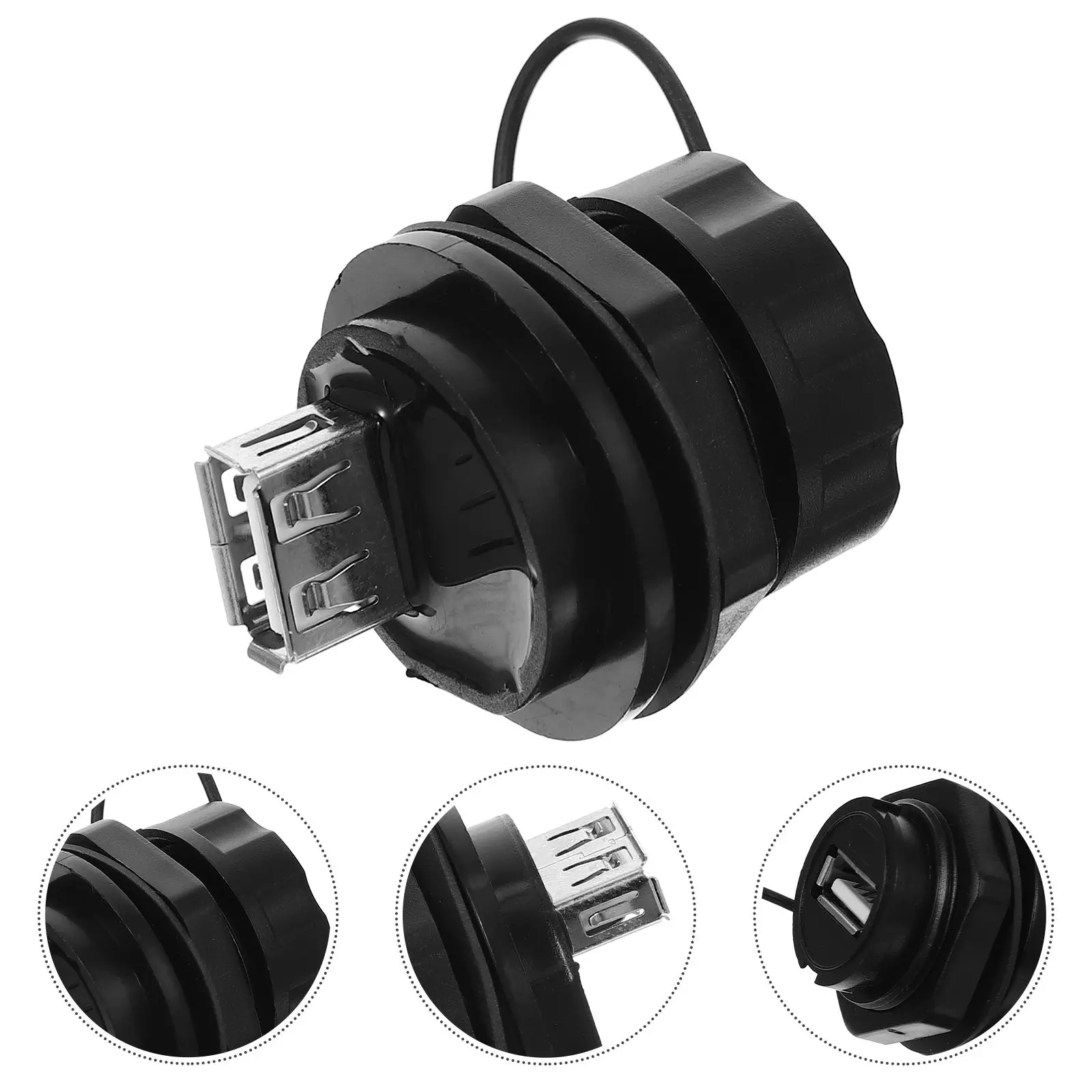 

USB Coupler Waterproof Connector Industrial Panel Mount Hatch Cover Explosion Proof USB 2.0 Bulkhead Pass Through Data Extension