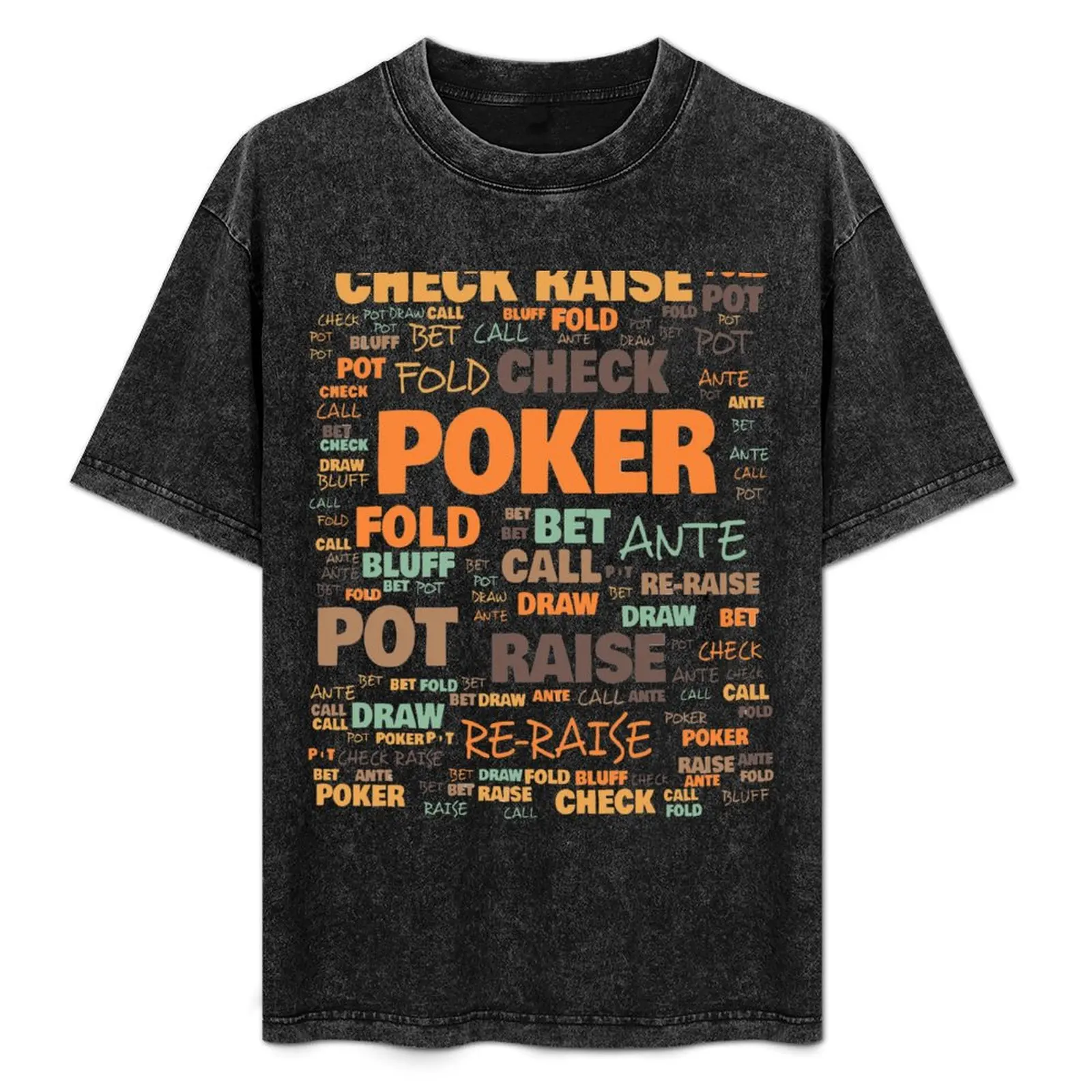 ポーカー用語-一般的に使用されるポーカー用語-tシャツ-ビッグサイズ-ルーズフィット-tシャツ