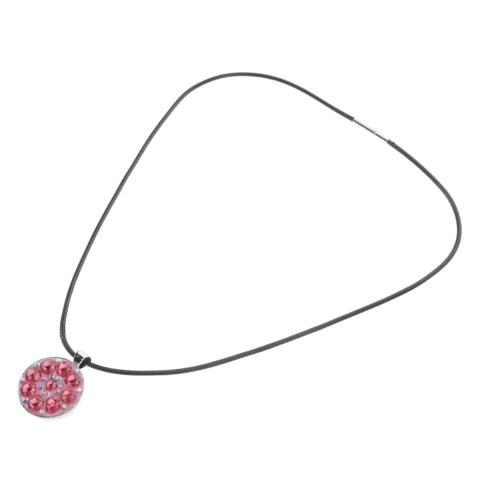 Golf Accessories Crystal Necklace Bubble Level Ball Marker Ladies Red Markers for Women Black Miss