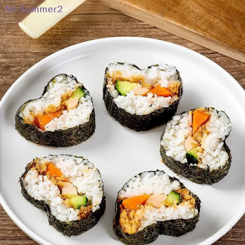{Summer2} {Winter4} 3Pcs/Set Japanse Rice Ball Mould DIY Heart Shaped Sushi Maker Mold Multifunctionele Sushi Making Tool