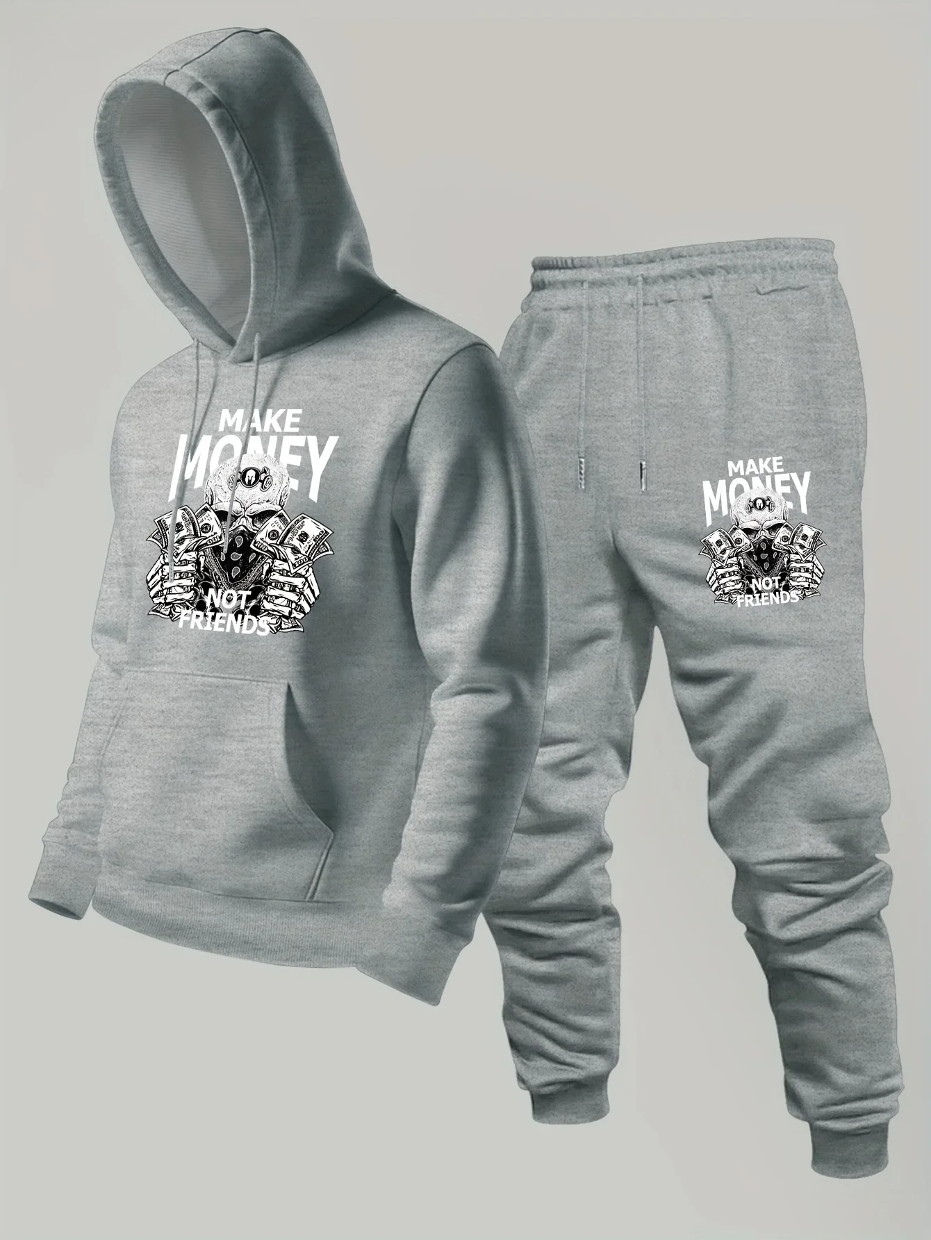 2026 new Men's Printed Hoodie Sweatshirt & Pants 2PCS Set Autumn Winter Casual Sport Outdoor Tracksuit Male Long Sleeve Tops view 5