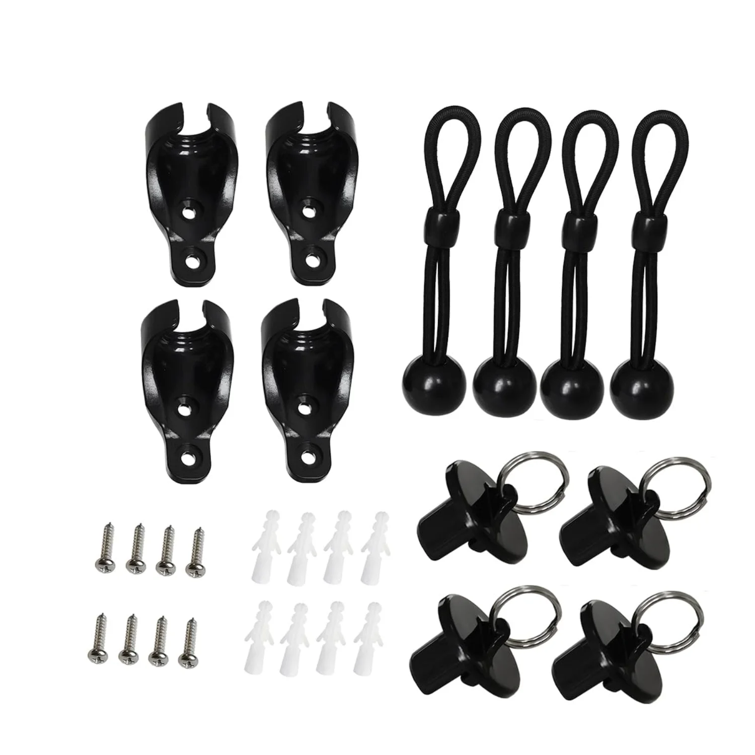 Replacement Shade Parts Bungee End Cap Kit for Exterior Cordless Roller Shades Indoor/Outdoor Blinds 2 Sets