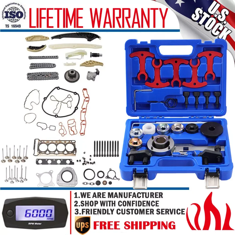 

Head Gasket Set & Timing Chain Tool Kit For Audi VW 2008+ Valves TSI TFSI 2.0T