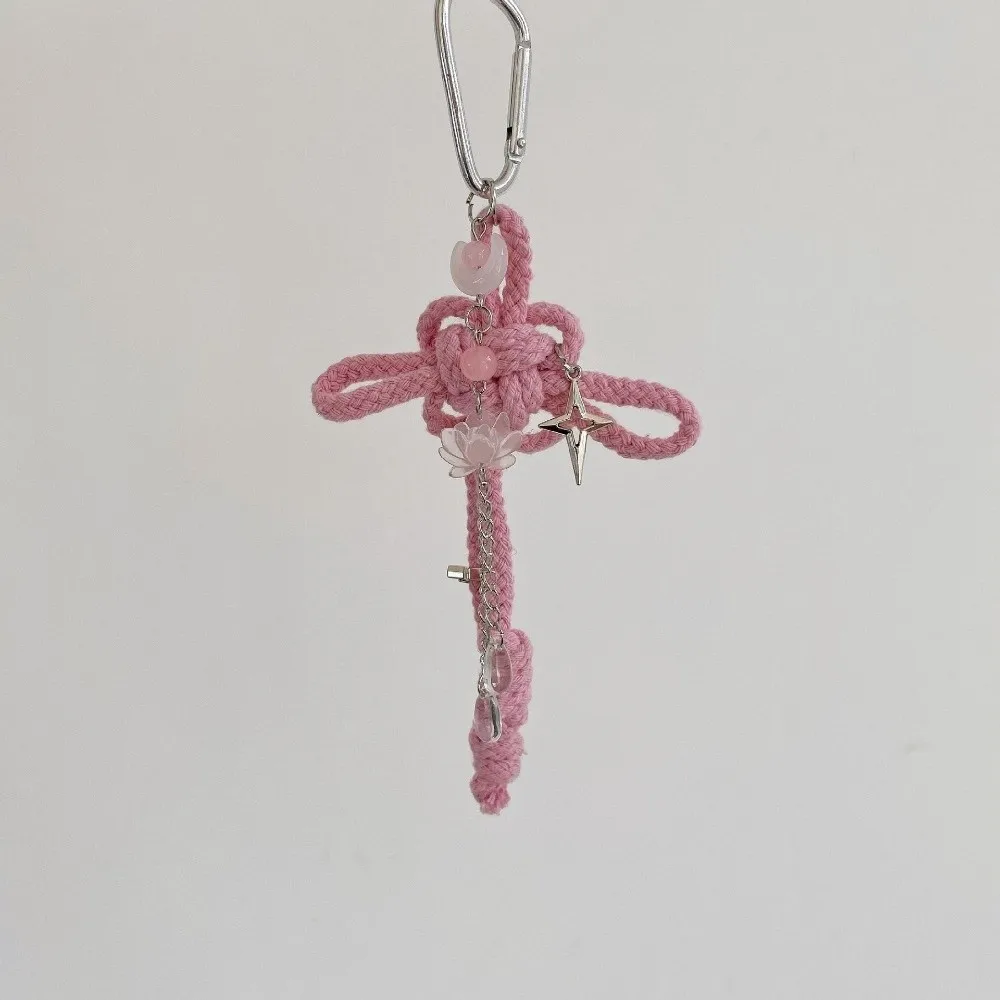Handcrafted Design Chinese Knot Keychain Cultural Traditional Braided Braided Knot Keychain Practical Ruyi Pendant