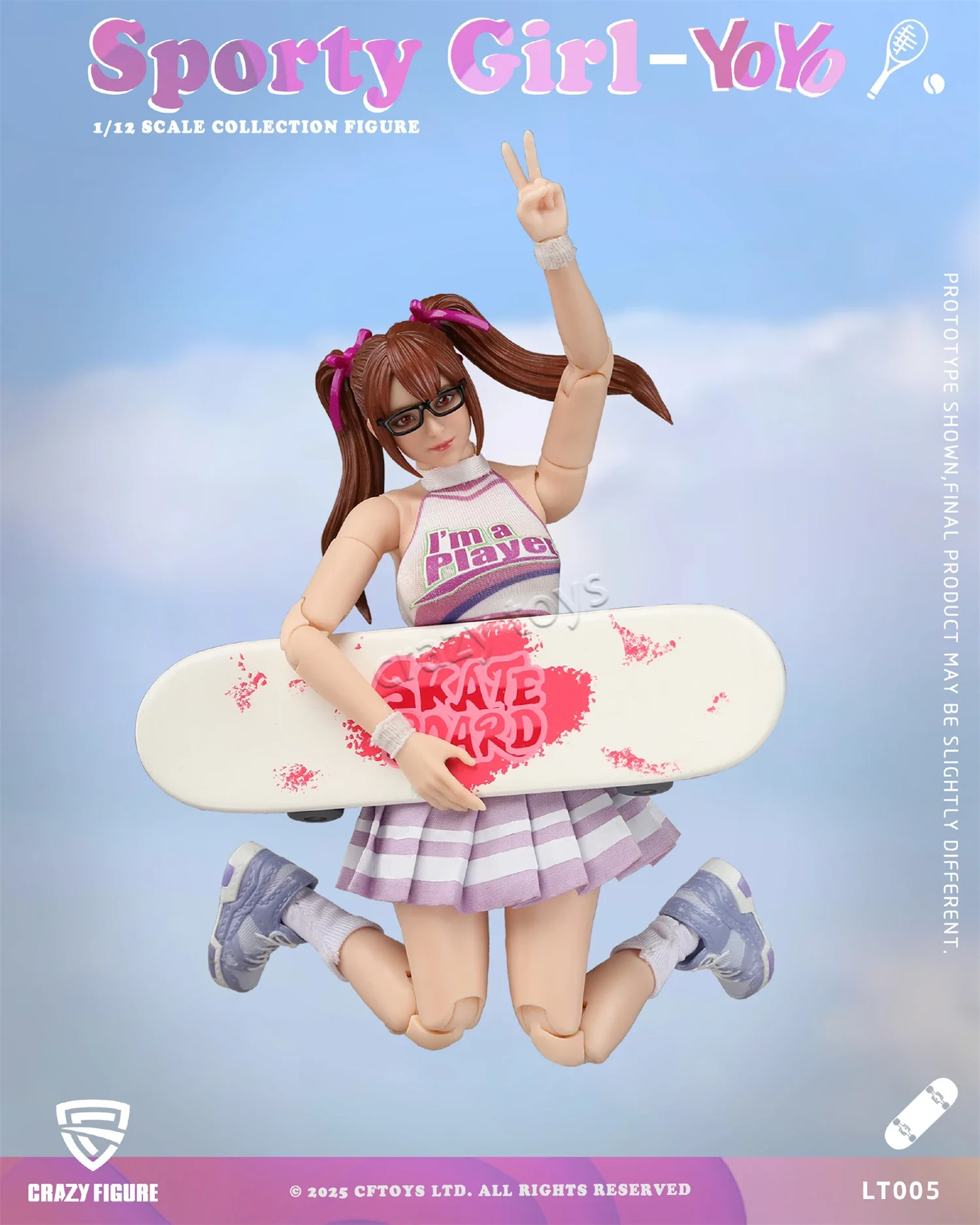 

[IN STOCK NOW]Crazyfigure CFTOYS CRAZY FIGURE LT005 1/12 Sporty Girl-YoYo BODY Mobile Suit Girl Action Figure