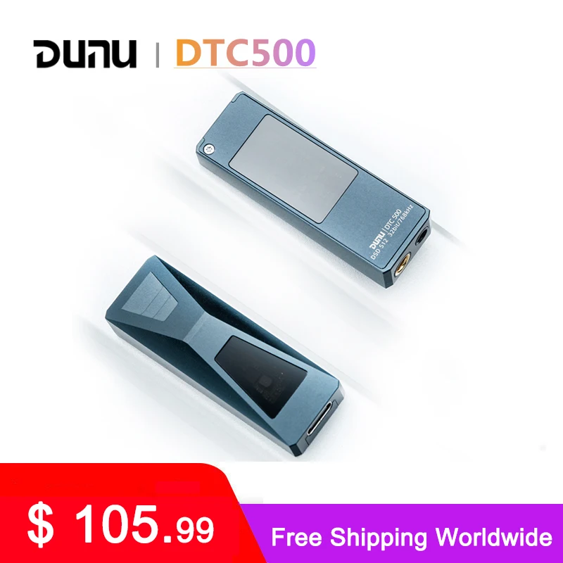 

DUNU DTC 500 Portable USB DAC AMP Headphone Amplifer Type-C to 2.5/4.4mm Outputs ES9038Q2M chip DSD512 for Android iOS DTC500