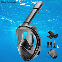 Full Face Snorkel Mask with Detachable Camera Mount,Snorkeling Swimming Diving Mask Wide View Anti-Fog Anti-Leak for Adult Youth