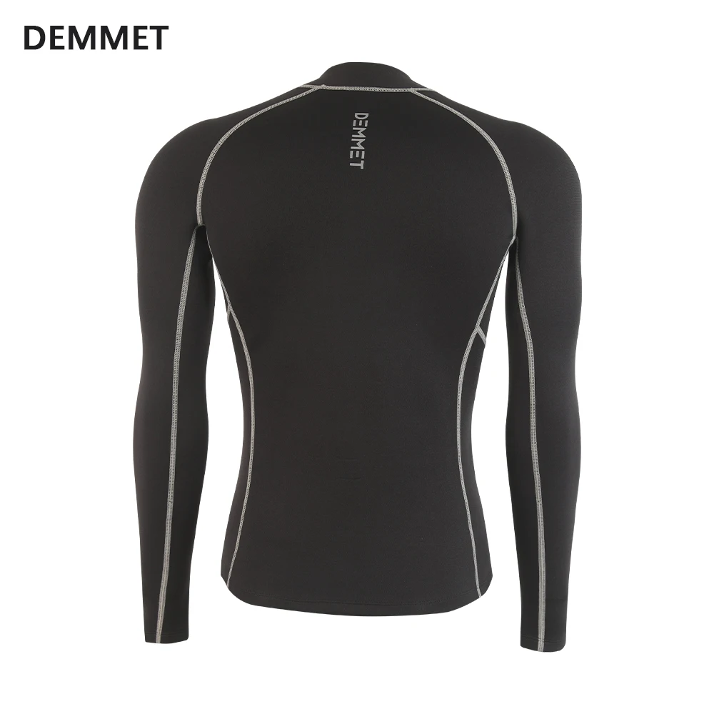 DEMMET 남녀공용 네오프렌 잠수복, 다이빙 재킷, 긴팔 스노클 코트, 서핑 상의, 겨울 낚시 보온 수영복, 1.5mm, 3mm