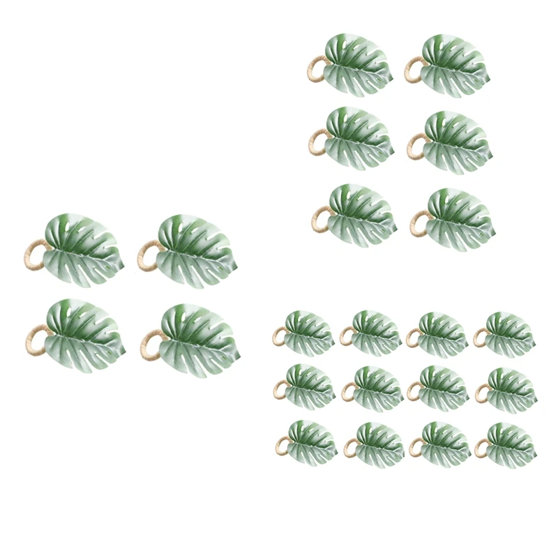 Portatovaglioli a foglia verde, portatovaglioli per cerimonia/Casual, decorazioni per la tavola da pranzo, decorazioni per feste