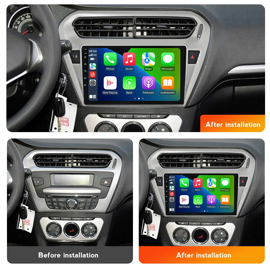 MEKEDE IPS Screen Car Radio Carplay For Peugeot 301 Citroen Elysee 2013- 2018 Stereo Multimedia Player Intelligent audio system