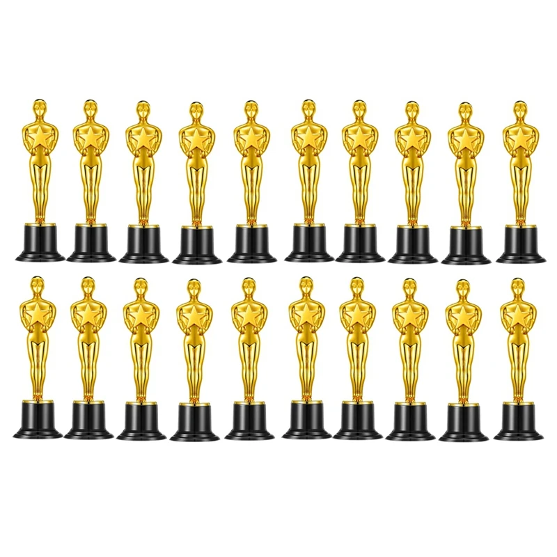 

20 Pcs Gold Award Trophies,Mini Trophy Party Favors For Celebrations,Classroom Prizes And Party,Academy Awards Trophy