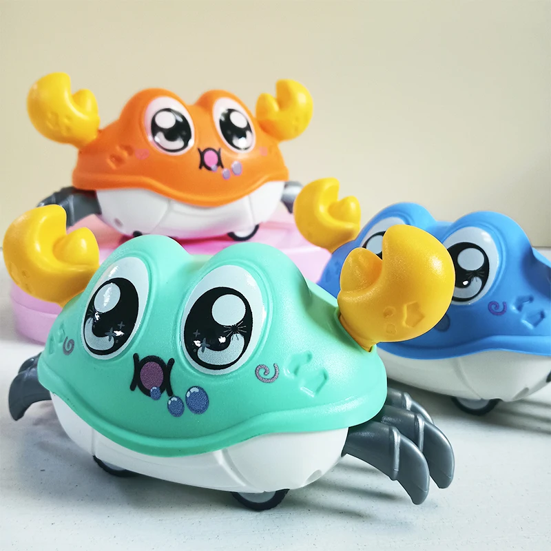 Jouet de Simulation de crabe à Double Force de retour amusante pour enfants, jouet de Simulation de bulle de course pour bébé, crabe rampant