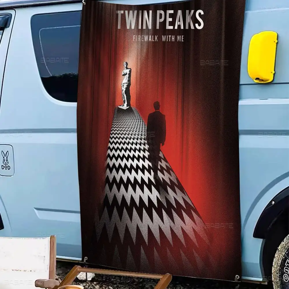 

Twin Peaks Movie High End Quality Banner Printing Artistic Atmosphere Style Camping Flag