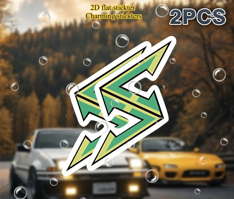 

2 шт. гоночная - тематическая наклейка на автомобиль с логотипом «S», автонаклейка с выставочной подставкой, отличительный предмет для автомобильного стиля