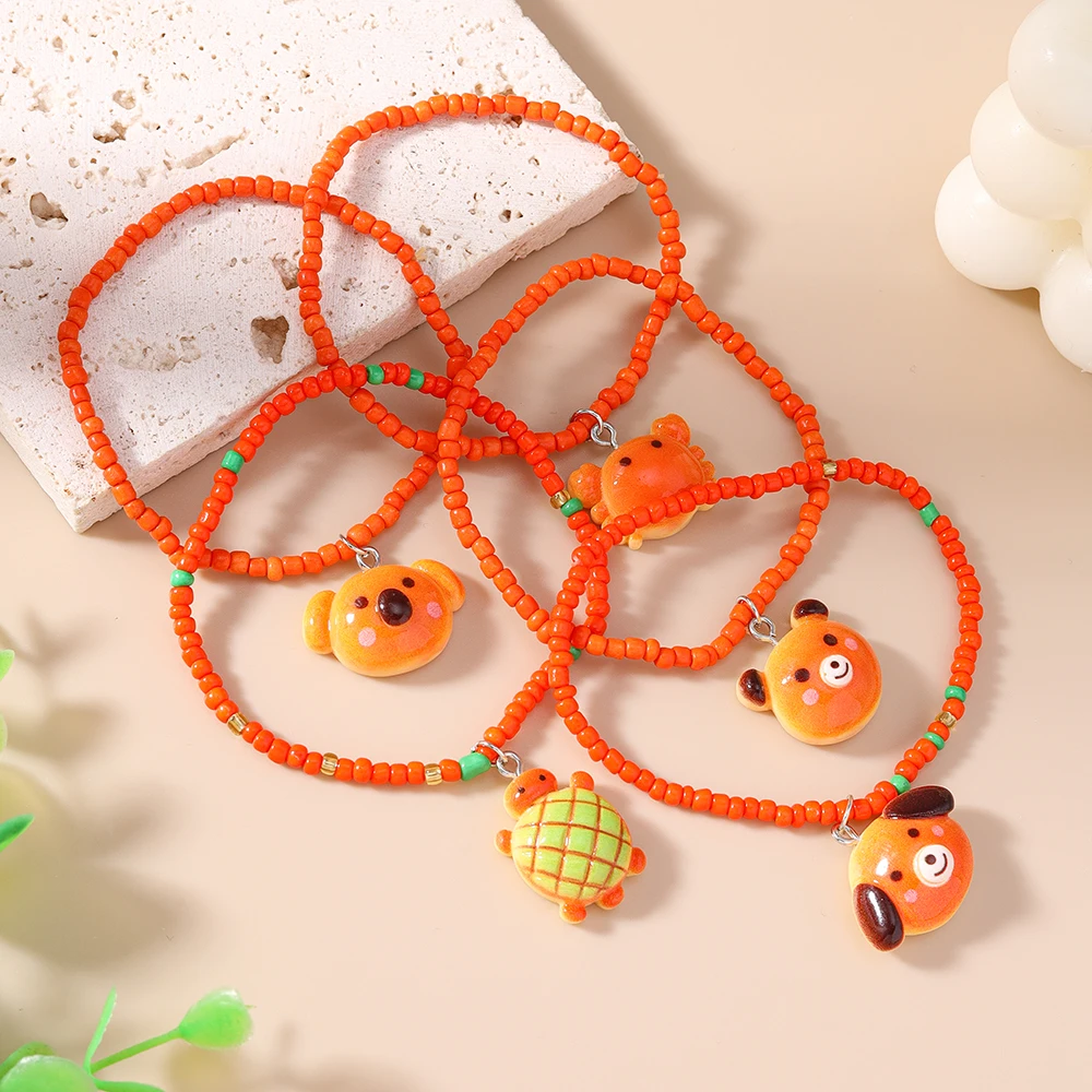 Aihua Bunte Perlenarmbänder im Bohemian-Stil für Frauen, handgefertigtes Blumenarmband, Schmuckgeschenke zum Geburtstag für Mädchen und Kinder – Detail 6