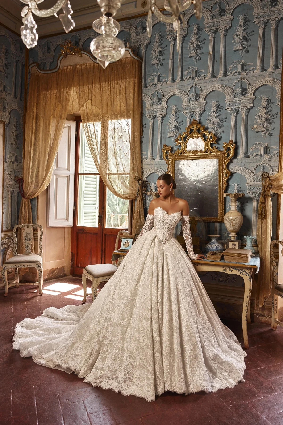 Lace Wedding Dress Vestido Noiva Minimalista Vestidos De Elegantes 2026 Long Sleeve Princesa A Line Desmontable Plus Size Bride