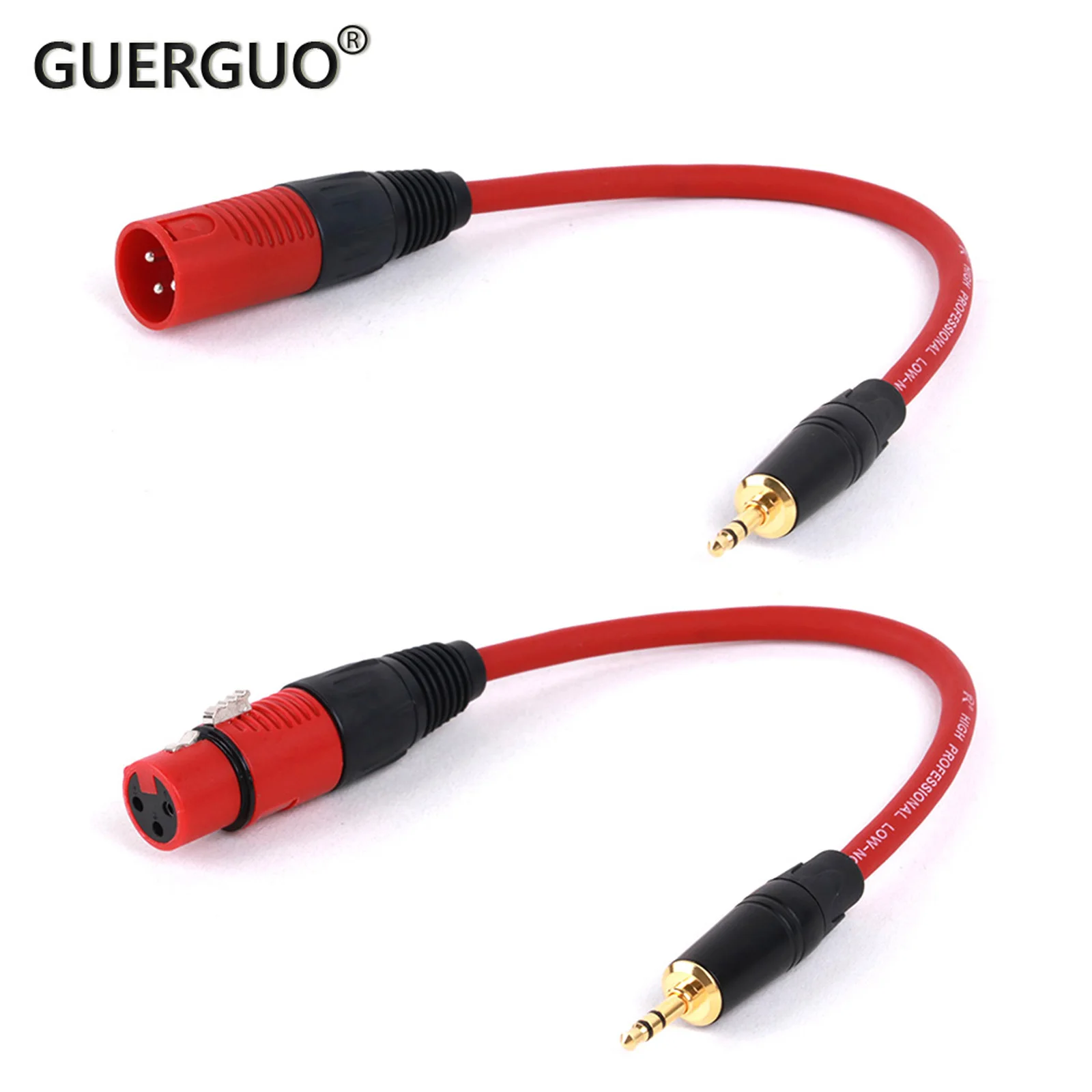 

1PC 3Pin Male/Female XLR To 3.5mm Stereo TRS Male Jack Cable For Microphones Audio Set-ups Mixers Professional Connector 0.3-25M