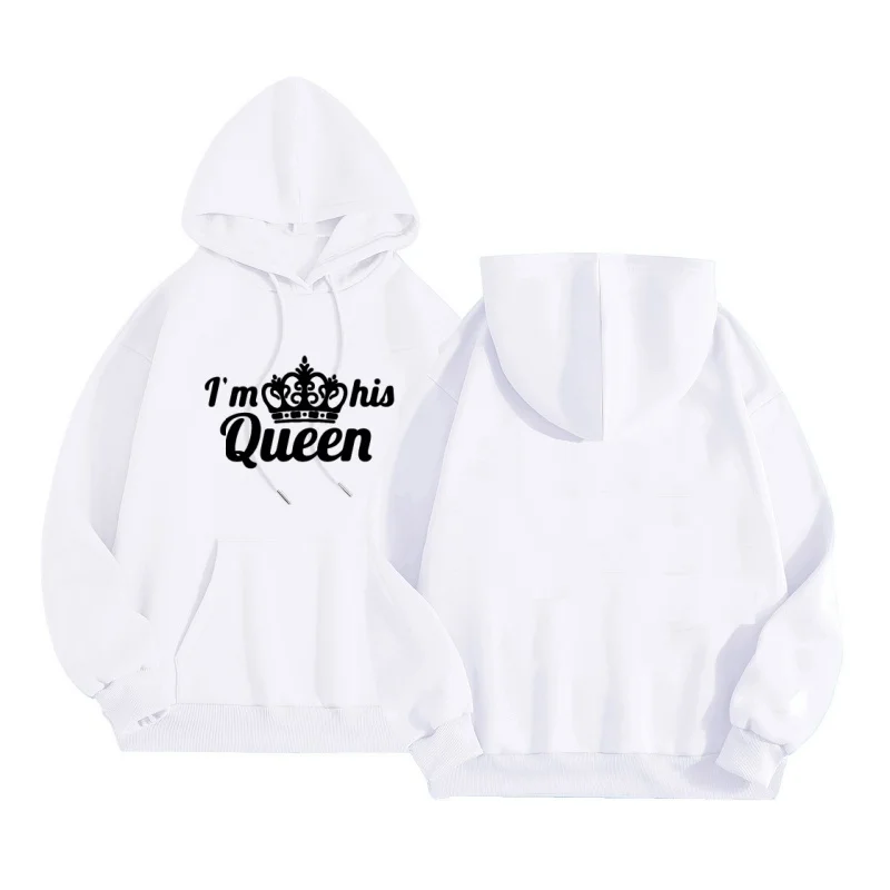2025 autumn and winter new couple fashion sweet style fun Harajuku letter print loose casual home sports hoodie top clothing