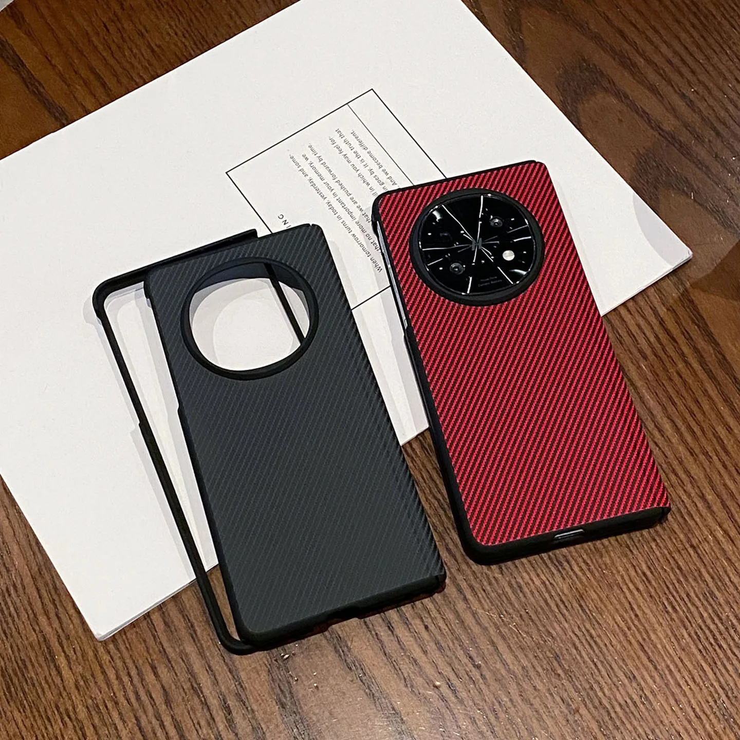 Case for OPPO Find N5 / N3 Fold Mobile Phone Carbon Fiber-patterned Luxury Leather Slim Shockproof Protective Casing Accessories