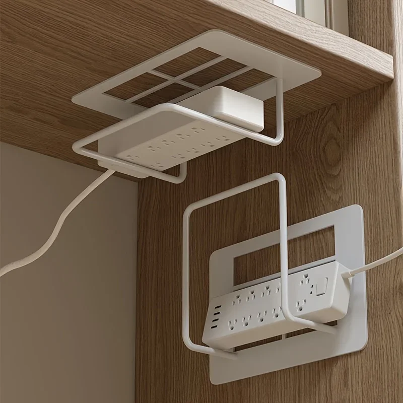 1pc Router Storage Shelf Wall Mount, No Drill Easy Install Iron Holder for Modem Box Home Office Bedside Organizer