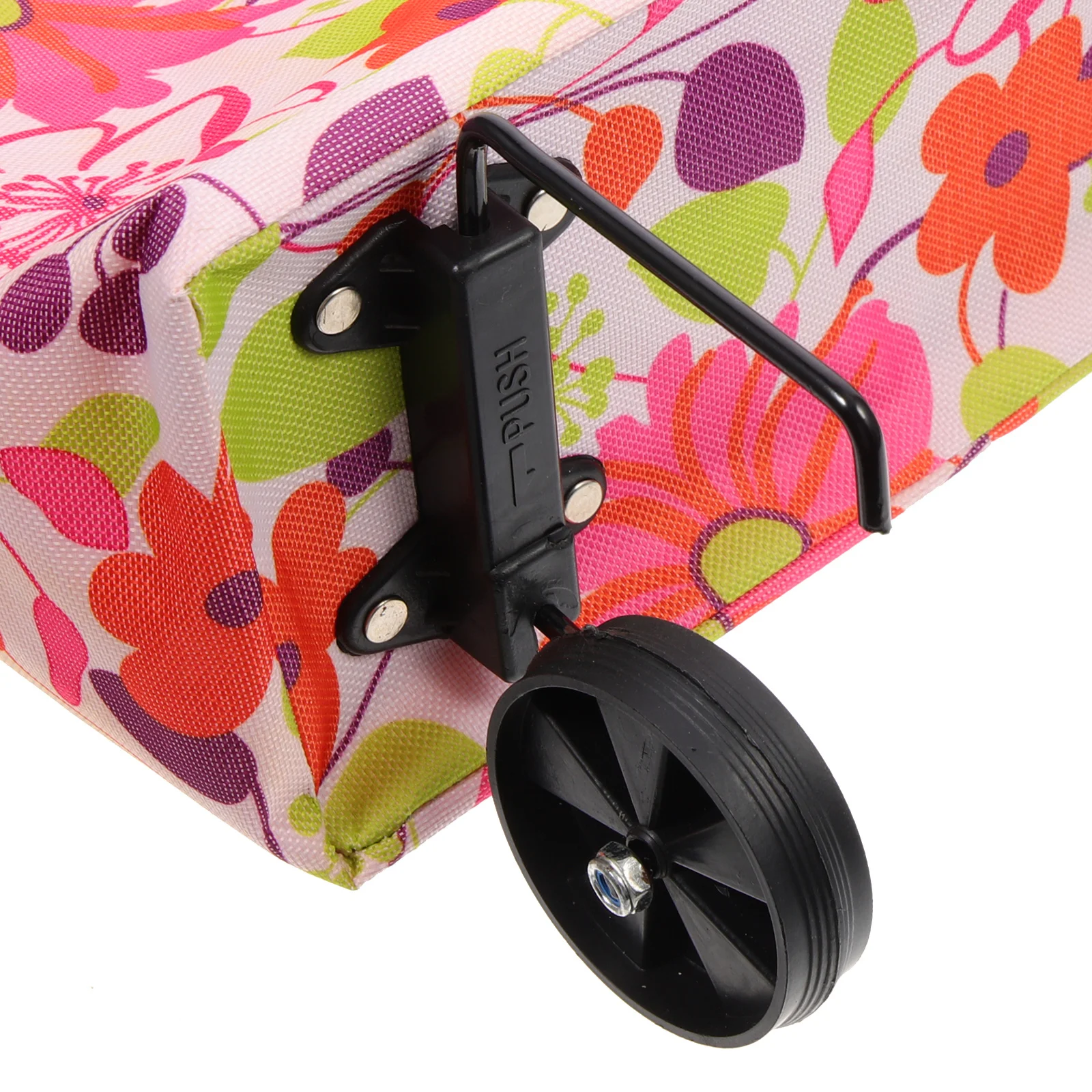 

Collapsible Grocery Bag with Wheel Foldable Reusable Shopping Bag Heavy Duty Non-Slip Handle Portable Storage Pouch for Daily