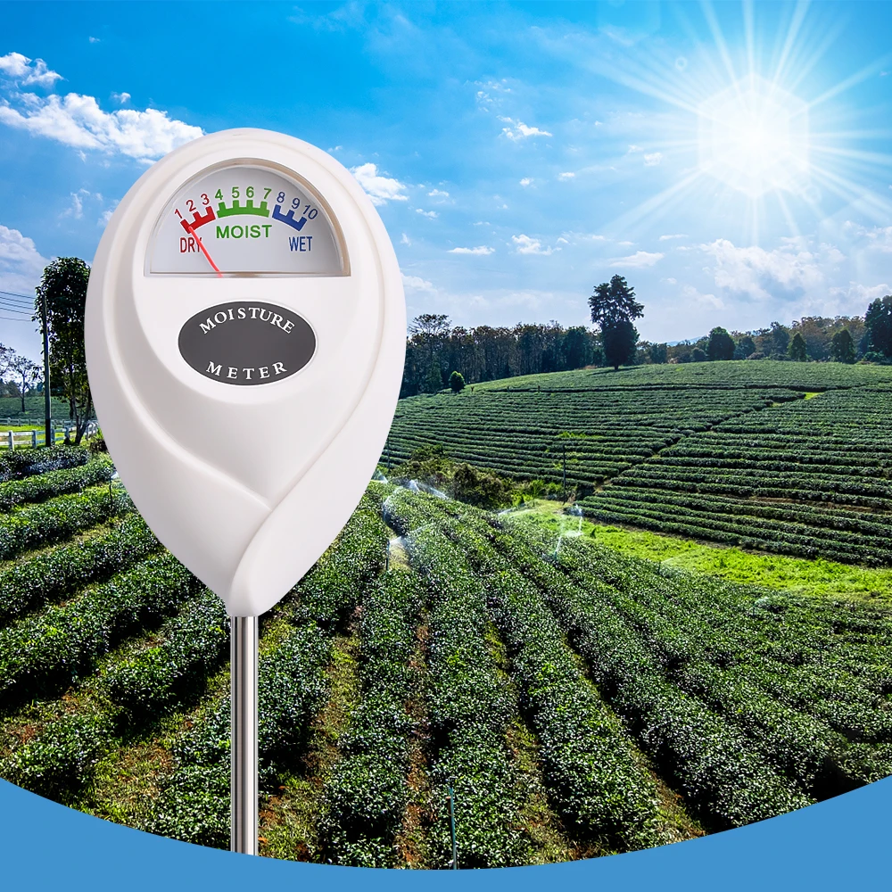 Medidor de PH da luz solar da umidade 3 in1 da água do solo da acidez da umidade Luz PH Teste do jardim Plantas Flores Moist Tester Testing Instrument