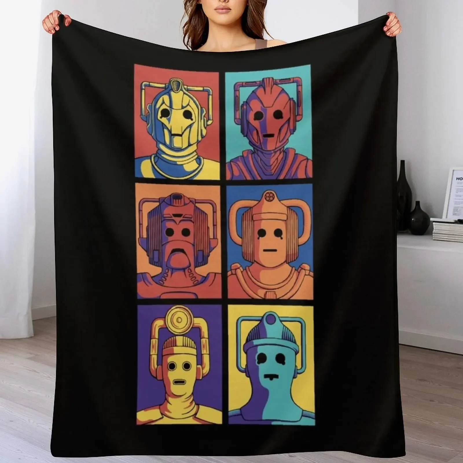 Cyberpop Evolution Throw Blanket