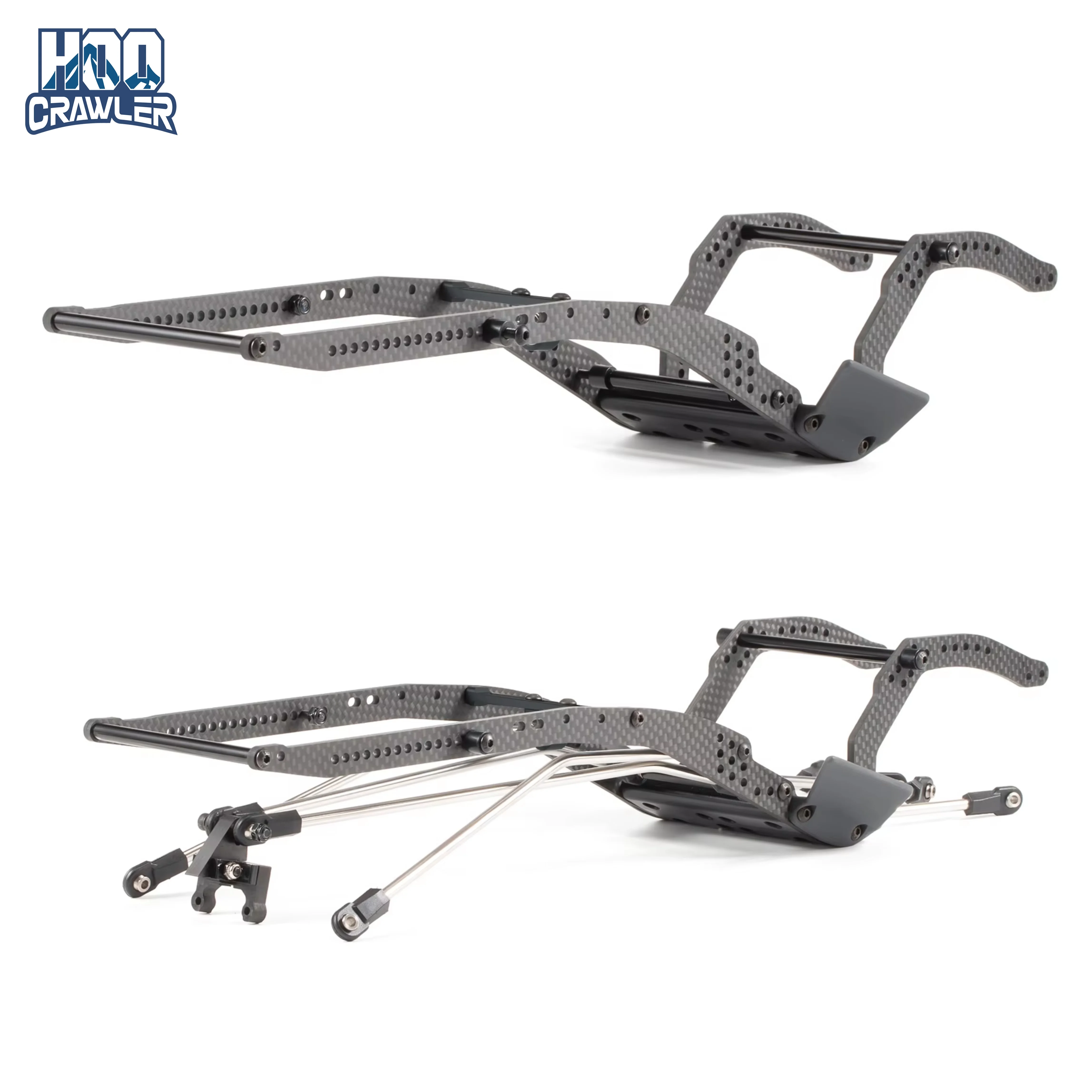 Carbon Fiber LCG Chassis Kit & Link Kit 1/10 RC Rock Crawler for Capra F10 Axle Custom Build Upgrade Parts