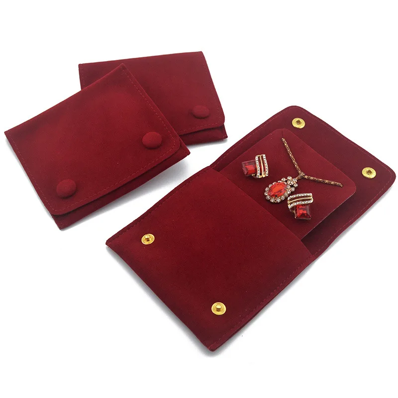 Fashion Jewelry Packaging Box Bag Flannel Bag for Ring Bangle Bracelet Necklace Earrings Set Exquisite Packaging Gift