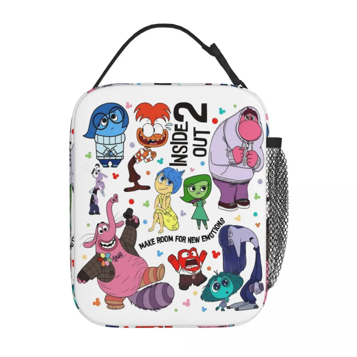 Anime Inside Out 2 Movie 2024 Insulated Lunch Bags Food Bag Reusable Cooler Thermal Lunch Boxes For School Office