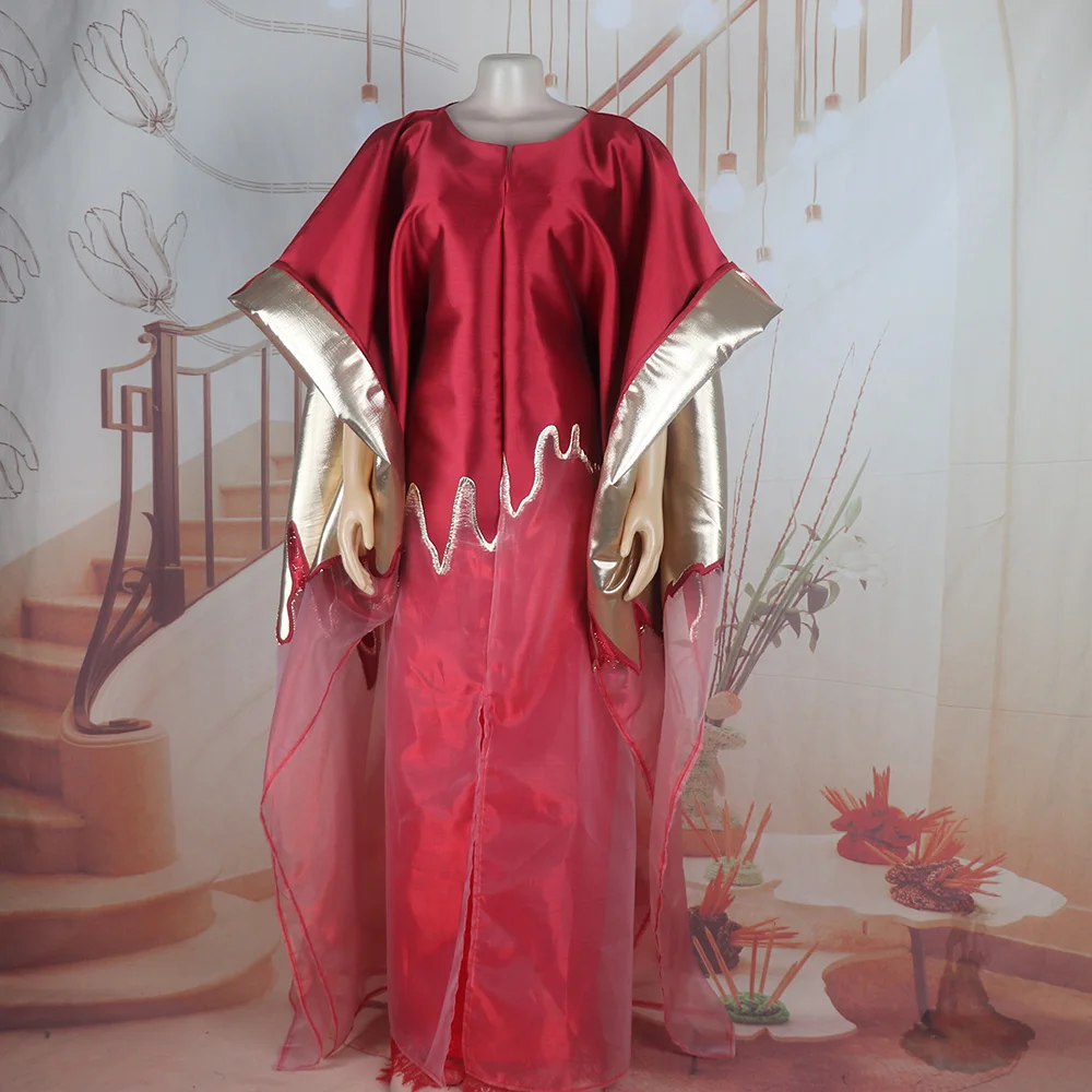 Modische Afrikanische Kleidung Boubou Damenkleid Luxuriöser Afrikanischer Stoff mit Stickerei-Dekoration Damenmode – Detail 11