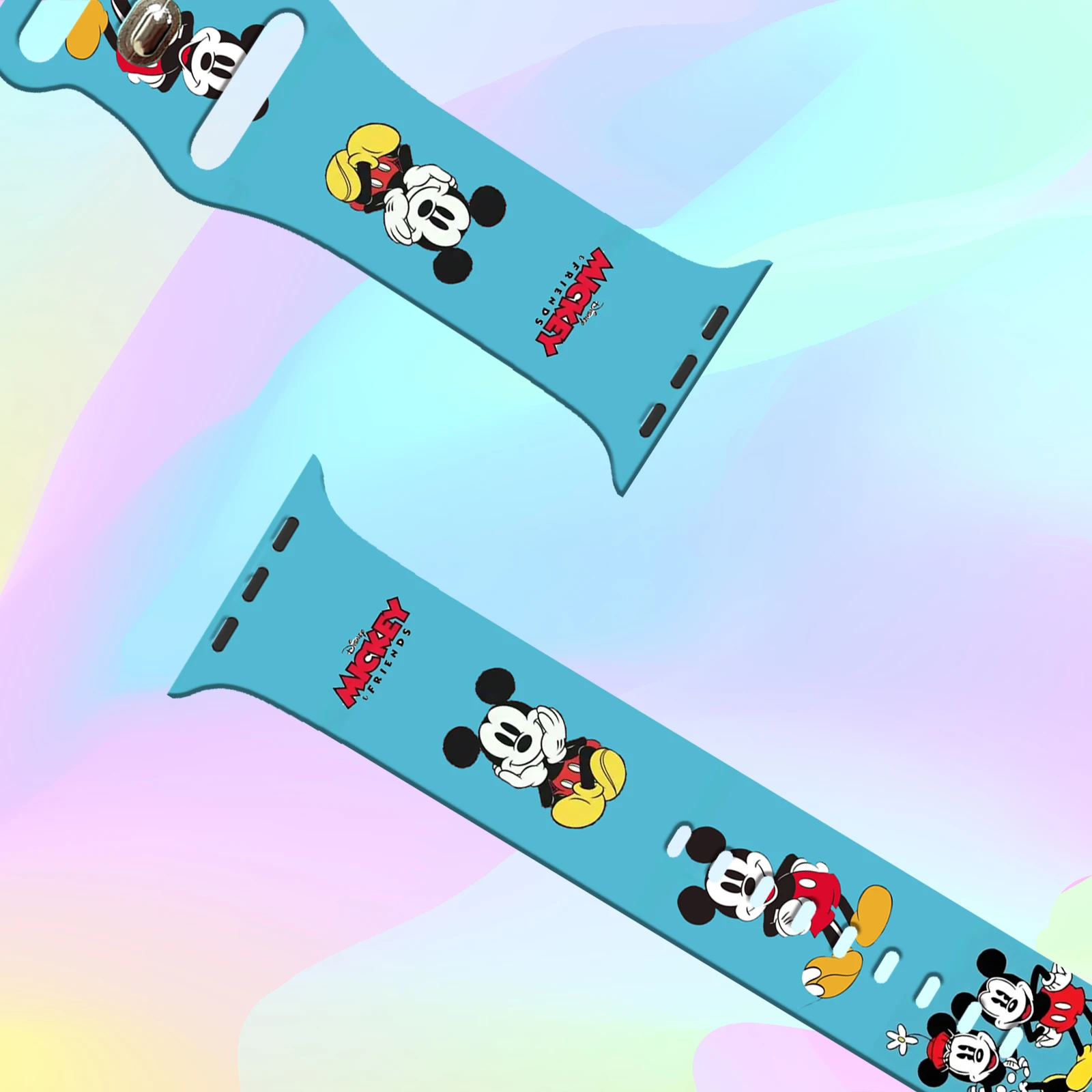 

Disney Print Strap for iWatch 11 10 9 8 Silicone Band Replaceable Bracelet for Apple Watch 46mm 44mm 42mm 41mm 38mm Watchband