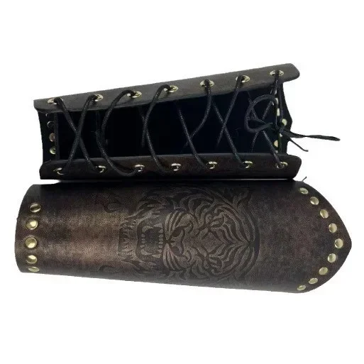 

Средневековый рыцарь, наручная защита, кожаный браслет, ретро-броня, защита для рук, аксессуар для костюма в стиле панк, реквизит COS