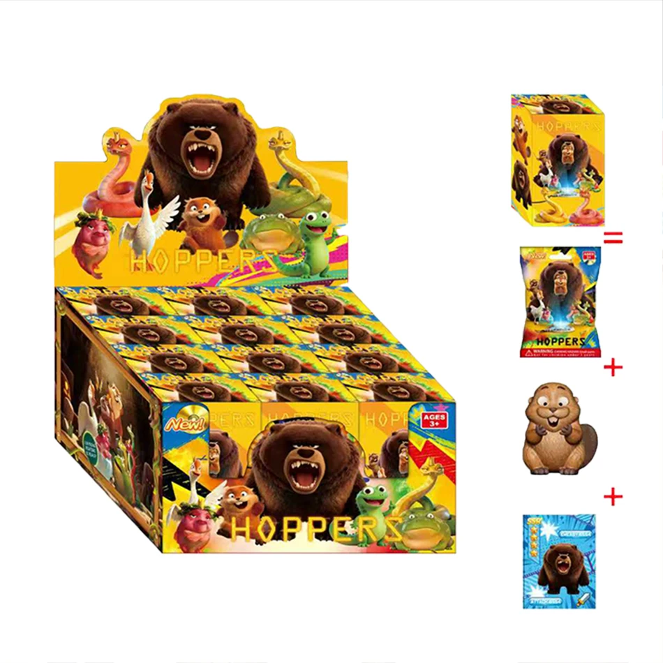 Prezent Pixar Hoppers Beaver Transformation Project 12 szt. Pudełko Ekspozycyjne Blind Box Losowe Figurki Modelowe dla Dzieci