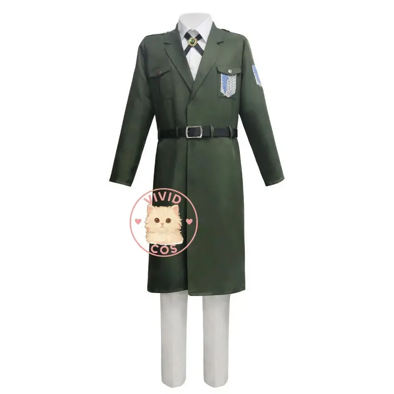 

Shingeki no Kyojin Season 4 Investigation Corps Uniform Regional Cosplay Costume Military Green Overcoat Role-playing Set