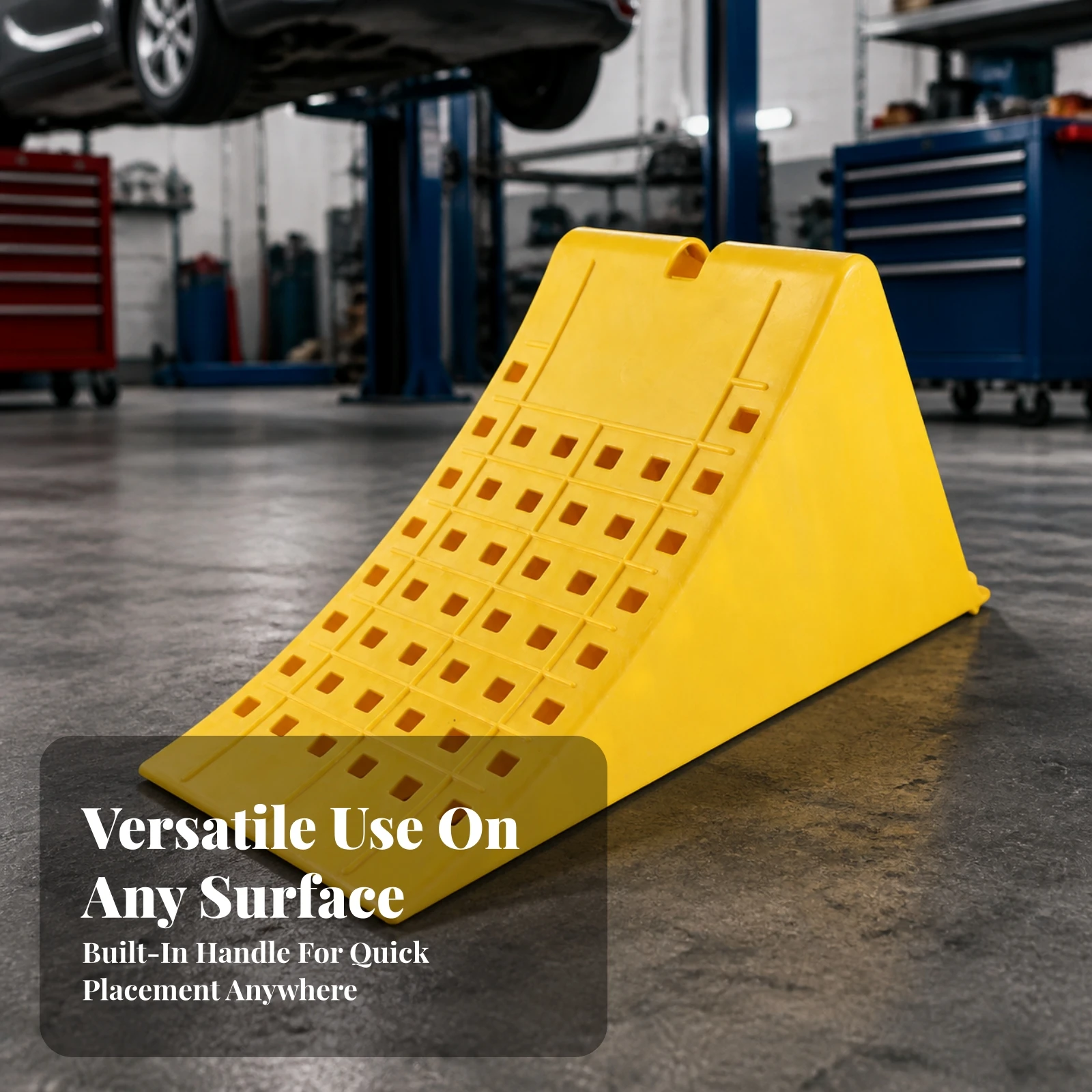 Wheel Chock with Handle Triangular Wedge Wheel Chock Tire Wedge Non-Slip High-Density for Rv Parking, Driveway