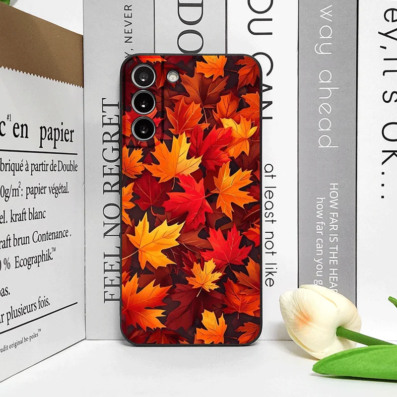 Funda de teléfono de hoja de arce de otoño pintada a mano para OnePlus 13 12 13R 11 10 9 8 Pro Nord 4 N100 N20 CE3 ACE2 ACE3 5G cubierta a prueba de golpes