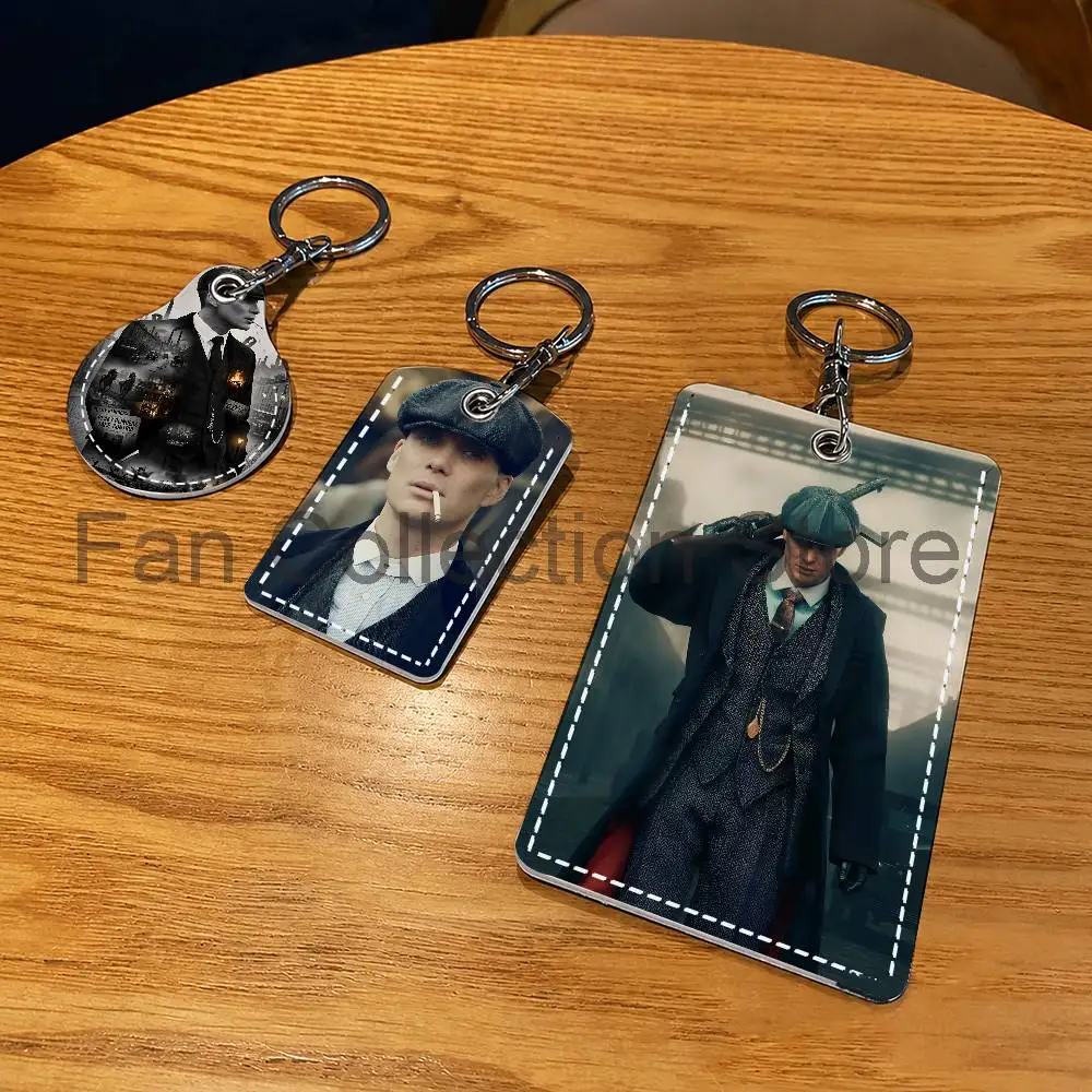 Thomas Moive P-Peaky B-Blinders Movie Singer Anime Leather Card Holder Can Store Access Control ID Card Subway Air Tag Case
