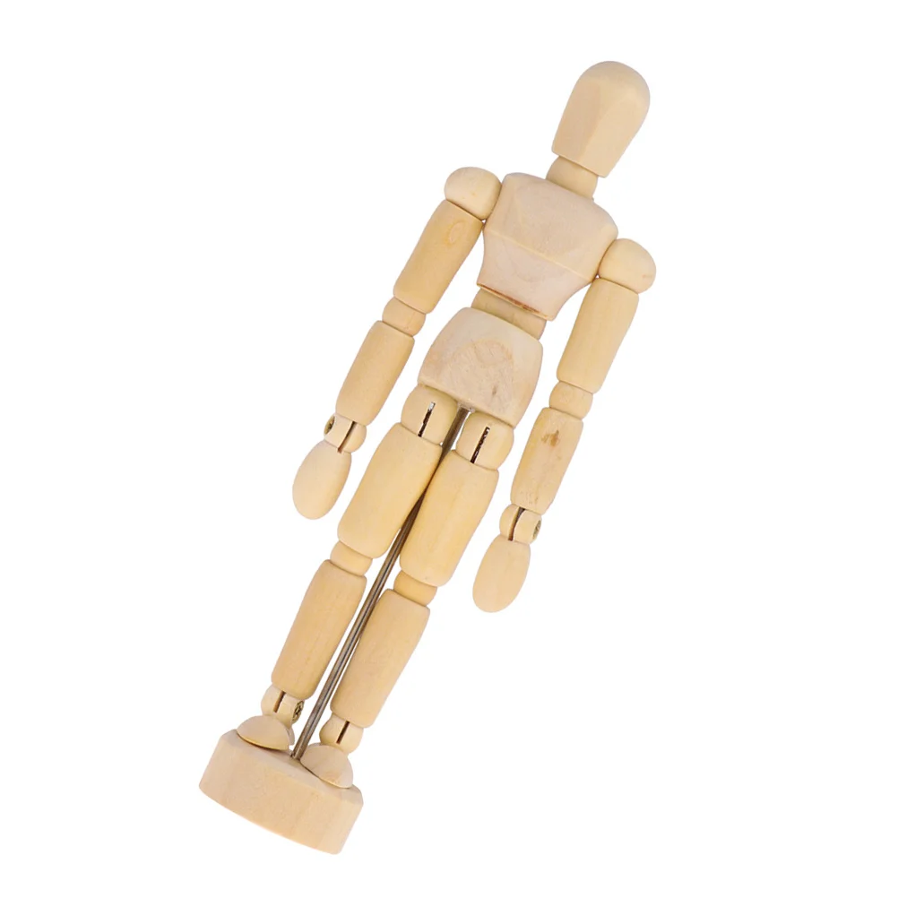 

2Pcs Wooden Human Figure Art Mannequin Proportional Size Adjustable Sketch Reference Tool for Artists Home Office Decor