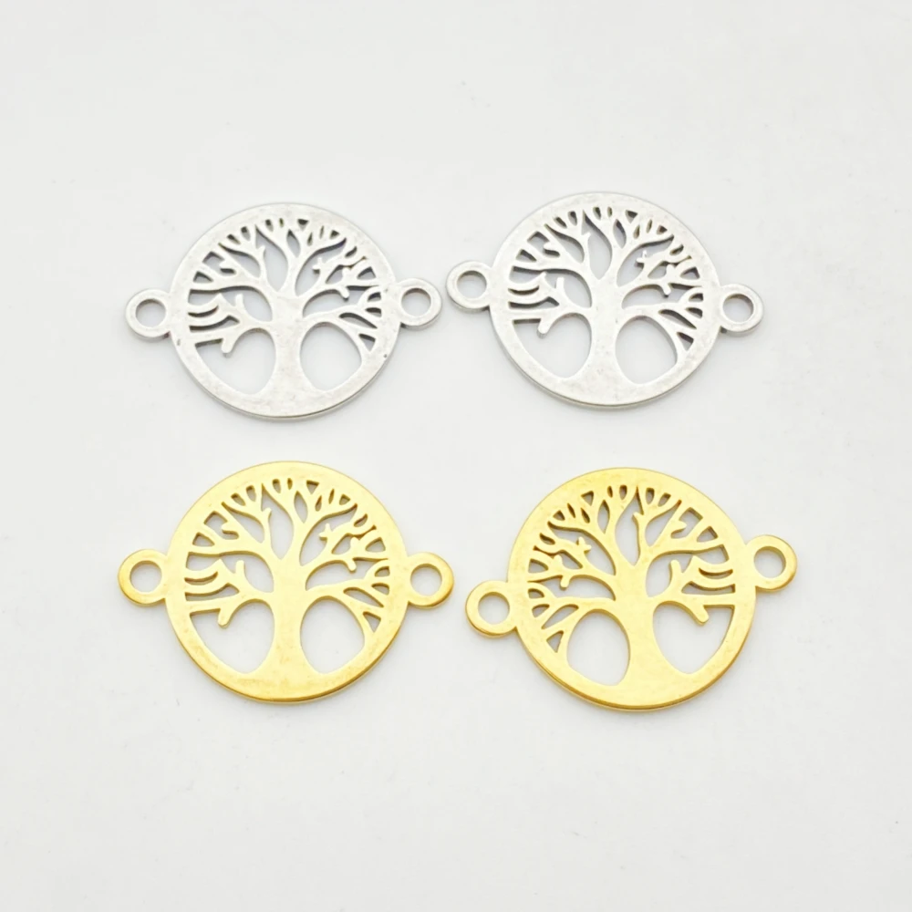 

Classical Tree Of Life Pendant 10PCS 20*14MM Women Vintage Stainless Steel 18k Gold Plated Pendant Fashion Jewelry Accessories