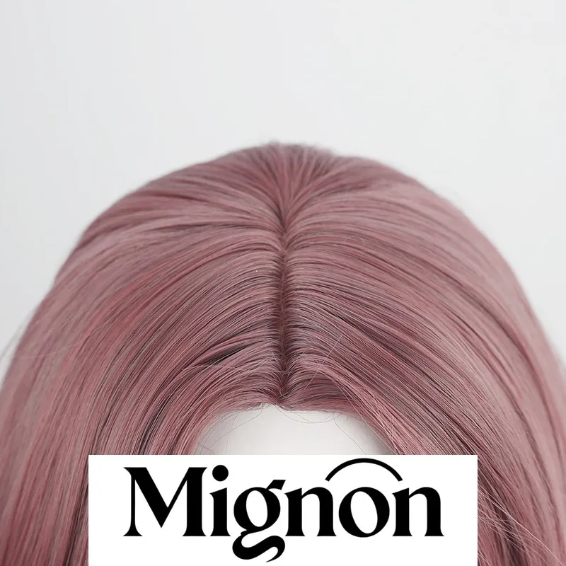 Mignon Melina cosplay wig center part silicone scalp Halloween gift