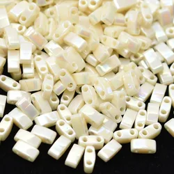 MIYUKI Half TILA Beads 2-Holes Square Flat Japan Seed Bead 5*2.3*1.9mm for DIY Jewelry Making Garments Accessories